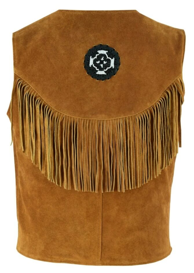 Back Side of Sierra Western Leather Vest