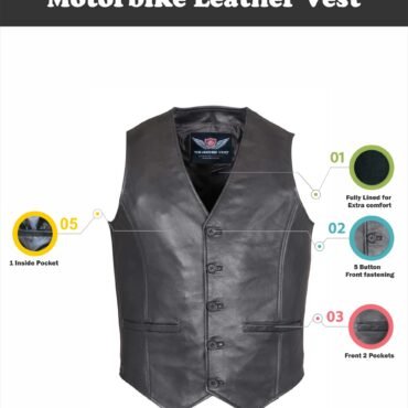 Motorcycle Leather Vest