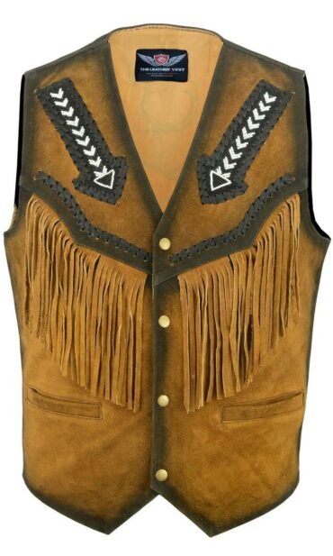 Cowboy Vest for Men with Smoked Edges Unique Design