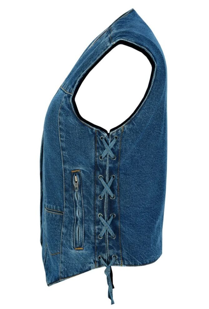 Lightweight denim vest for women