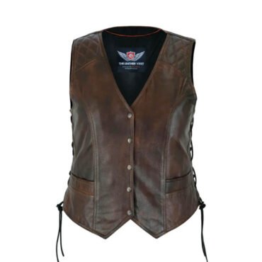 Onyx-brown-leather-vest-for-women